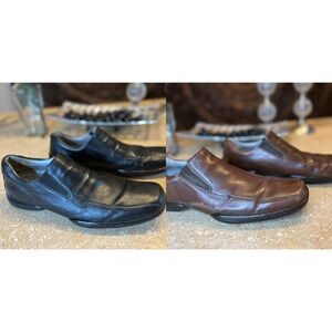 Kenneth Cole New York, Men's Black and Brown Slip-On Shoes